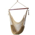 thumbnail image 1 of Sunnydaze Polyester Rope Hammock Hanging Chair with Spreader Bar - Tan, 1 of 14