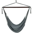 thumbnail image 1 of Sunnydaze Polyester Rope Indoor and Outdoor Hammock Hanging Chair with Spreader Bar - Gray, 1 of 10