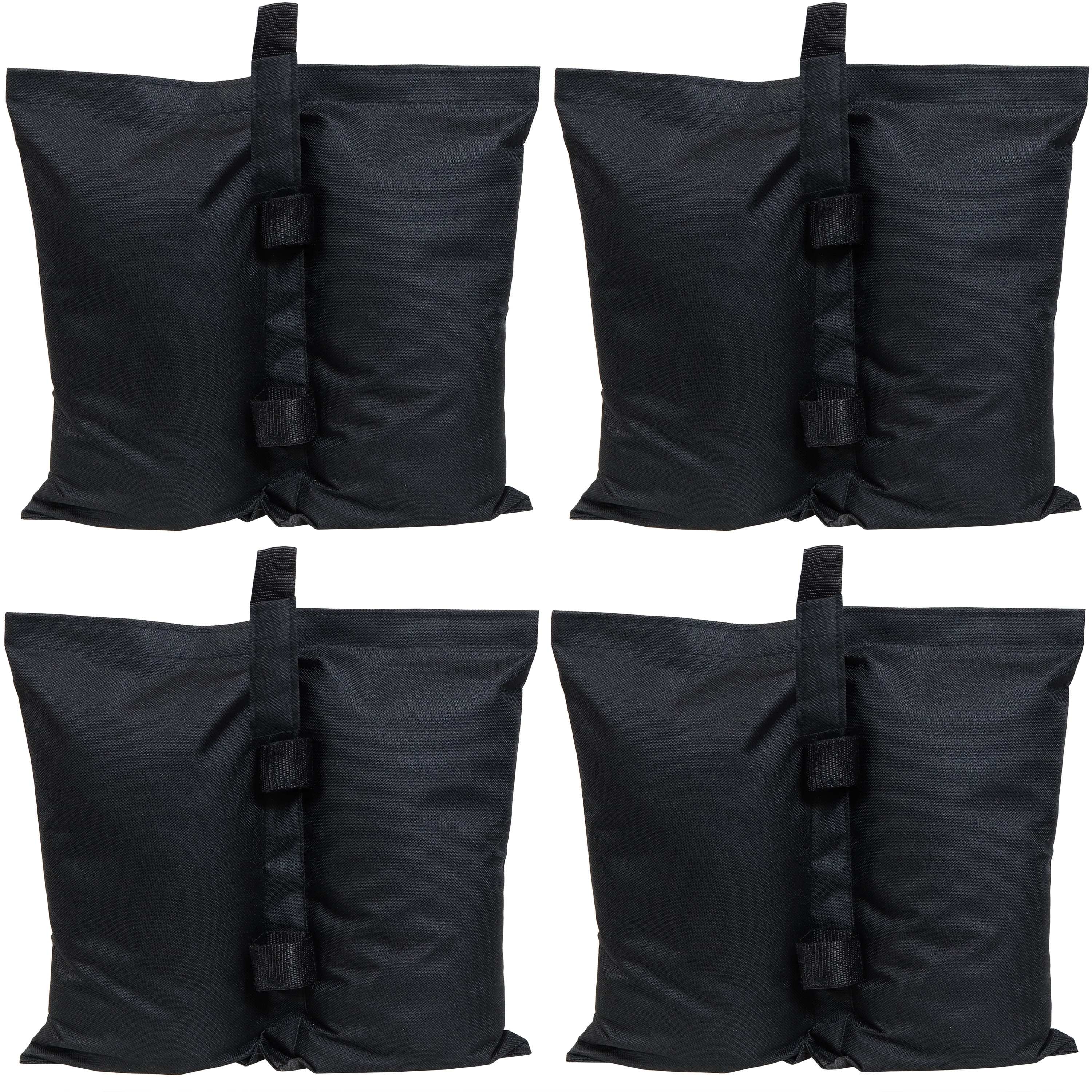 Set of 4 Black Polyester Canopy Sandbag Weights