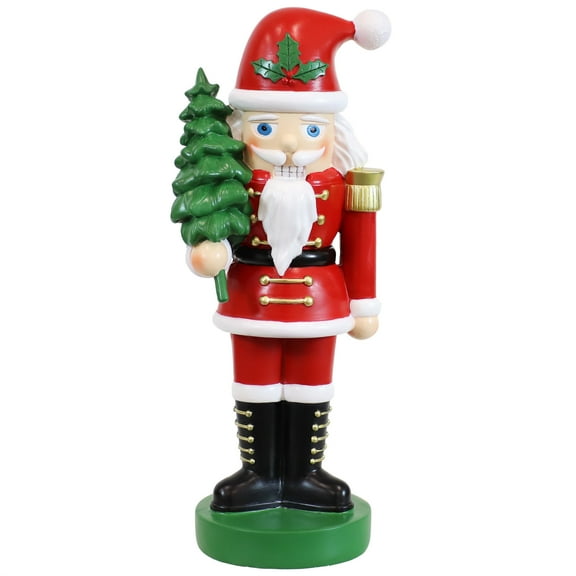 Sunnydaze Polyresin Santa Claus Christmas Nutcracker Statue, 16.75"