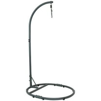 Sunnydaze Powder-Coated Steel Rounded Base Hanging Hammock Chair Stand - Black