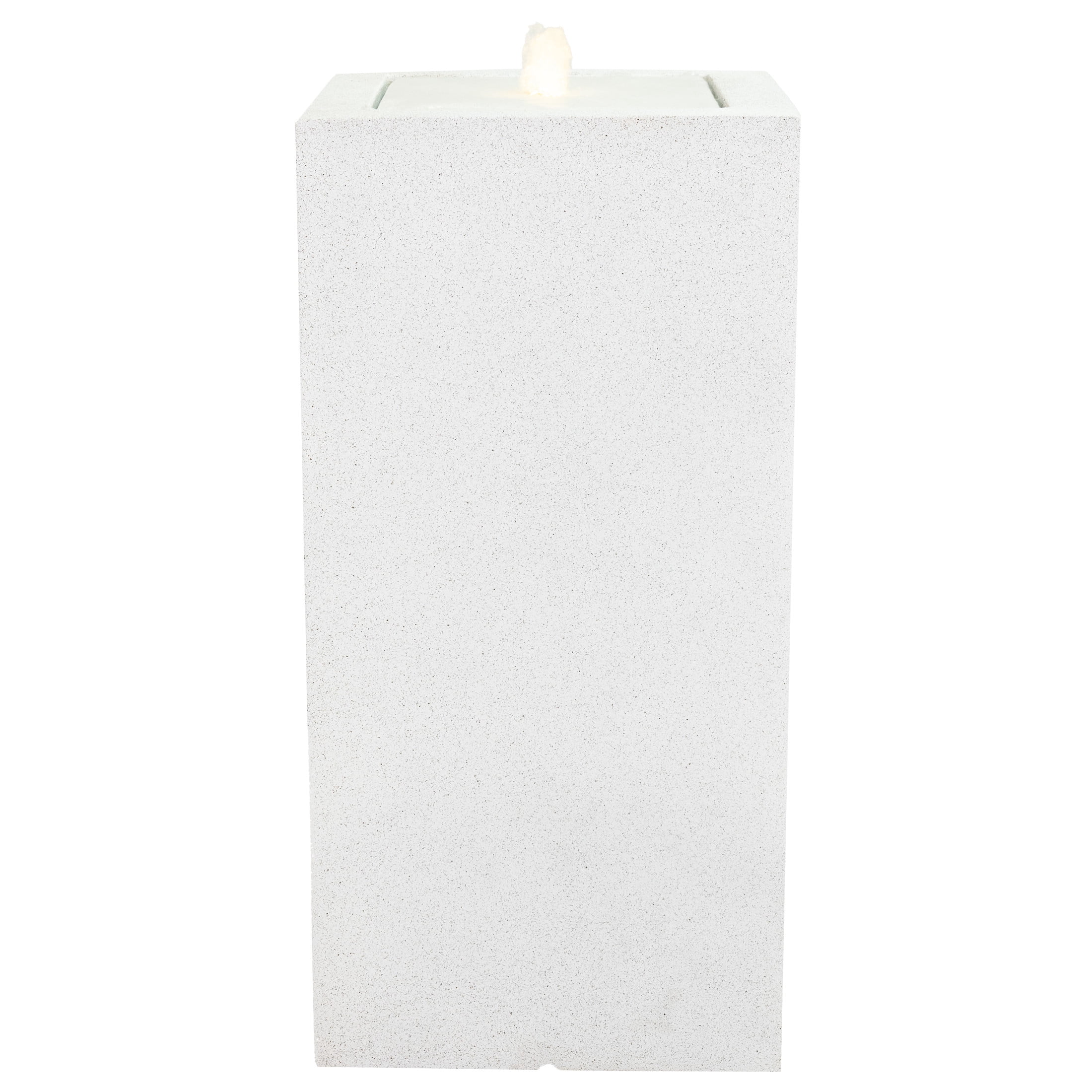 Sunnydaze Rectangular Fog Outdoor Bubble Fountain, LED Light