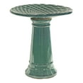 thumbnail image 1 of Sunnydaze Rennes Freestanding Ceramic Outdoor Bird Bath, UV-Resistant Turquoise Finish, 1 of 13
