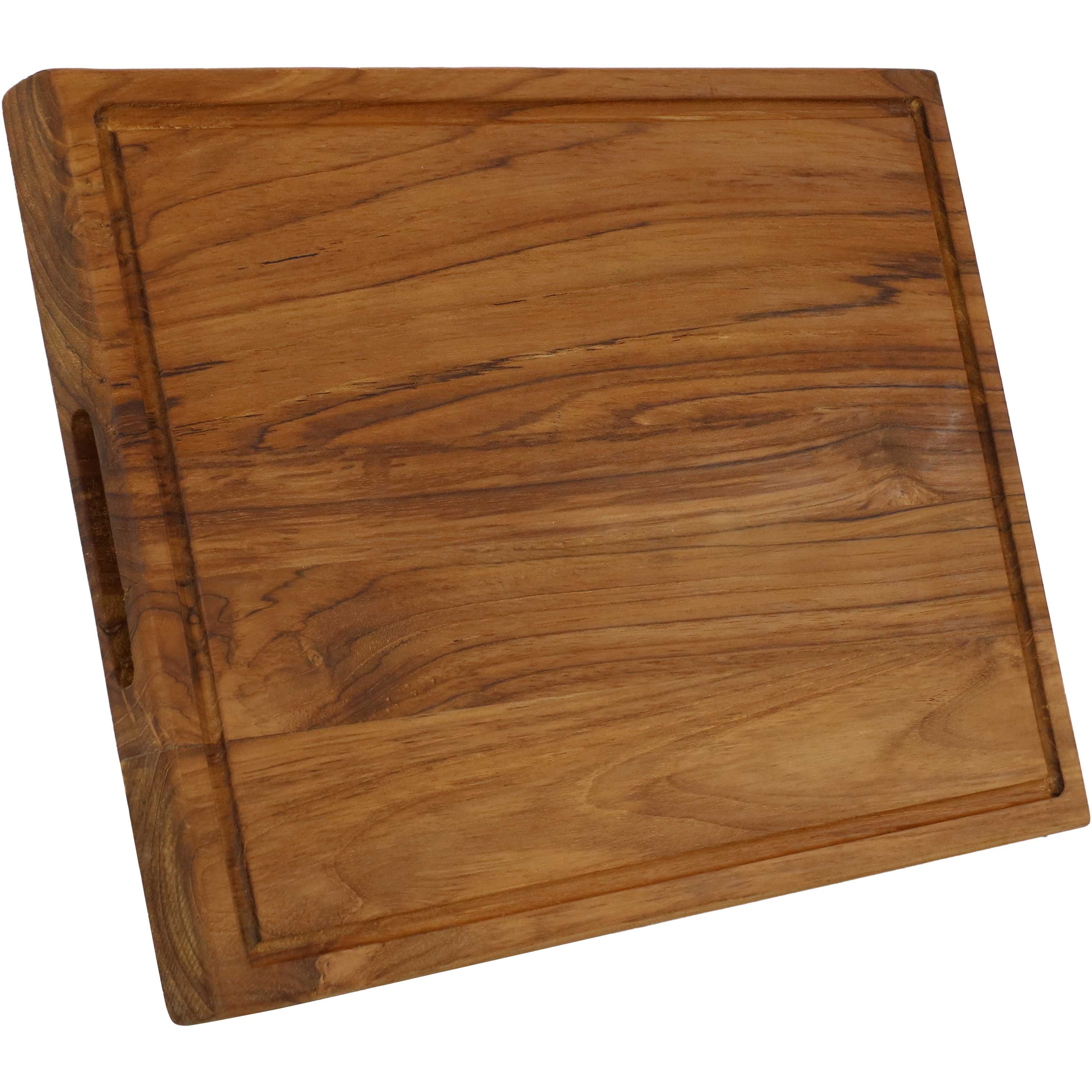Sunnydaze Reversible 16 Inch Rectangle Kitchen Cutting Board with Juice