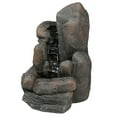 thumbnail image 1 of Sunnydaze Rock Falls Rustic Gray Polyresin Solar Water Fountain, 1 of 12