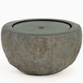 thumbnail image 1 of Sunnydaze Round Bowl Gray Outdoor Bubble Fountain, LED Light, 1 of 14