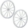 thumbnail image 1 of Sunnydaze Rustic White Fir Wood Decorative Wagon Wheel (2 Count), 1 of 6