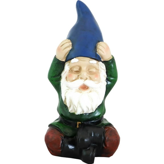 Sunnydaze Sage the Yoga Gnome 11" Garden Gnome Outdoor Lawn Statue