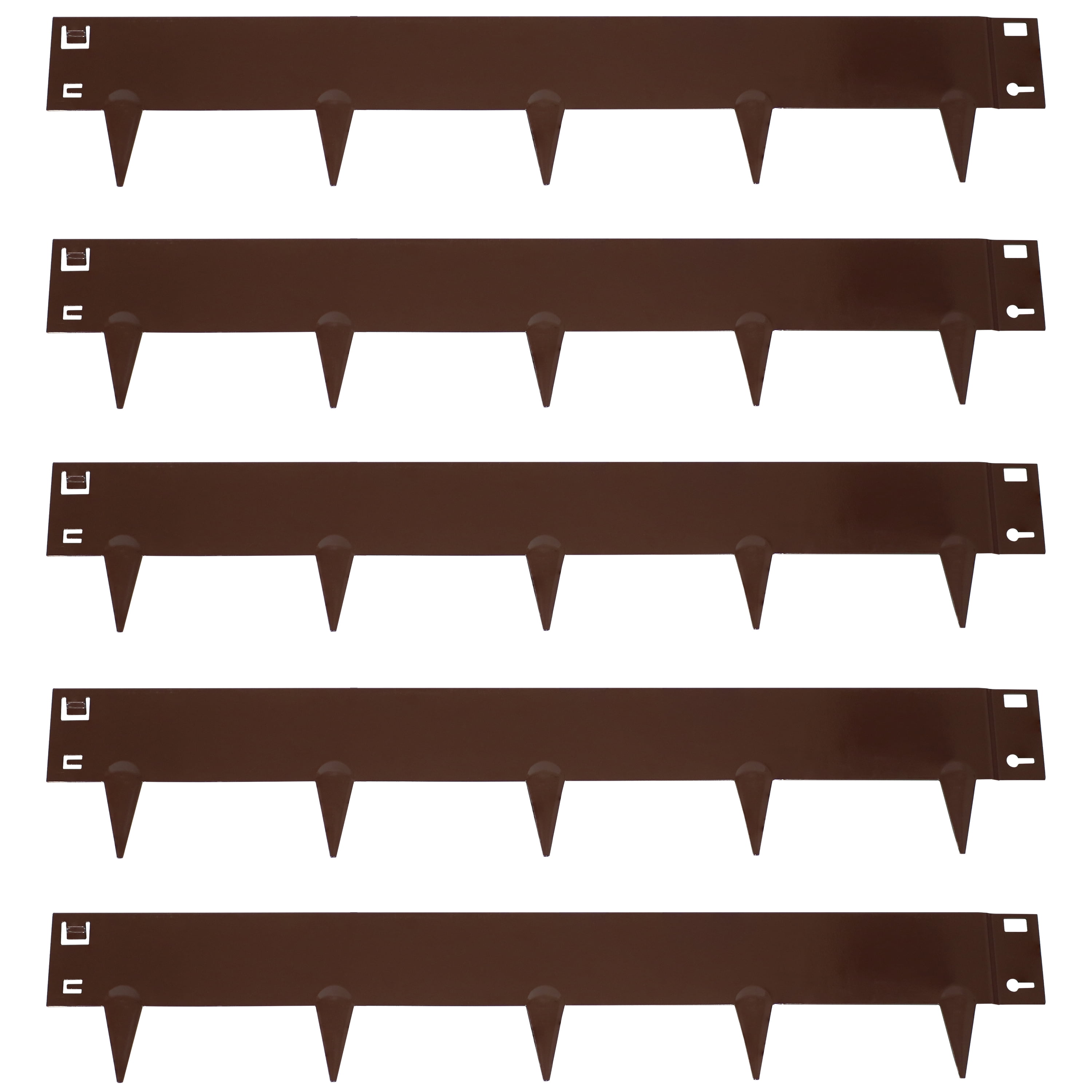 Brown Steel Flexible Lawn and Garden Edging Borders - 16.7' - 5 Pack