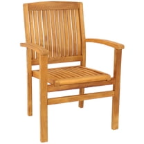 Sunnydaze Solid Teak Outdoor Stackable Dining Chair