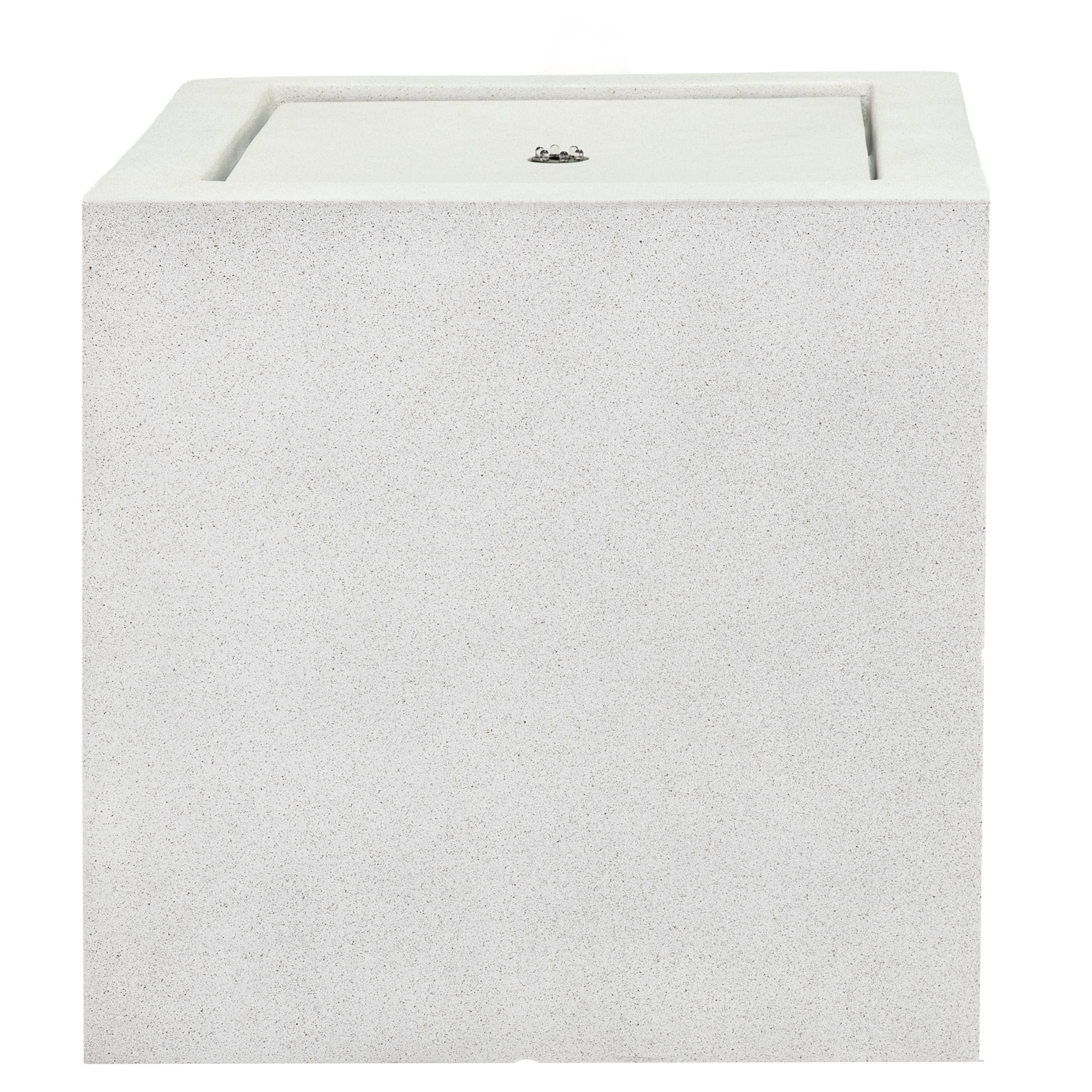 Sunnydaze Square Fog Outdoor Bubble Fountain, LED Light