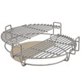 thumbnail image 1 of Sunnydaze Stainless Steel Half Moon Cooking Grate System for 18" Kamado Charcoal Grill, 1 of 12