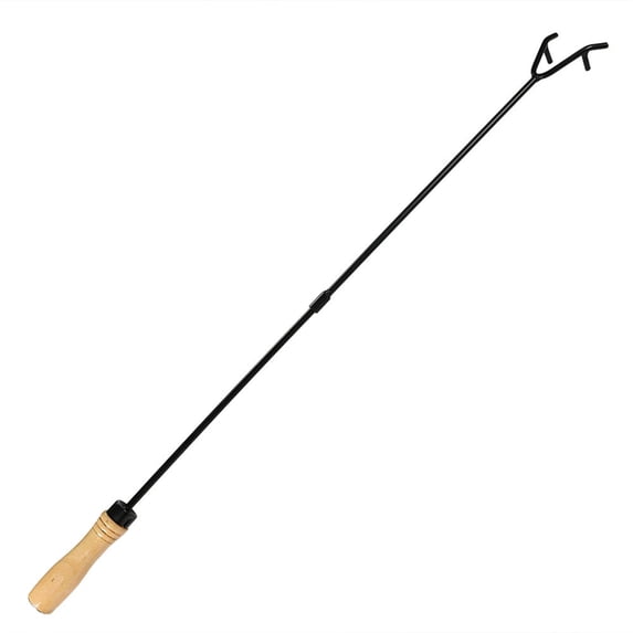 Sunnydaze Steel Fire Pit Poker with Wood Handle