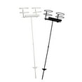 thumbnail image 1 of Sunnydaze Steel Outdoor Drink Holder Stakes with Side Tray, Black/White (Set of 2), 1 of 7