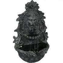 Sunnydaze Stoic Courage Polyresin Lion Head Outdoor Wall Fountain