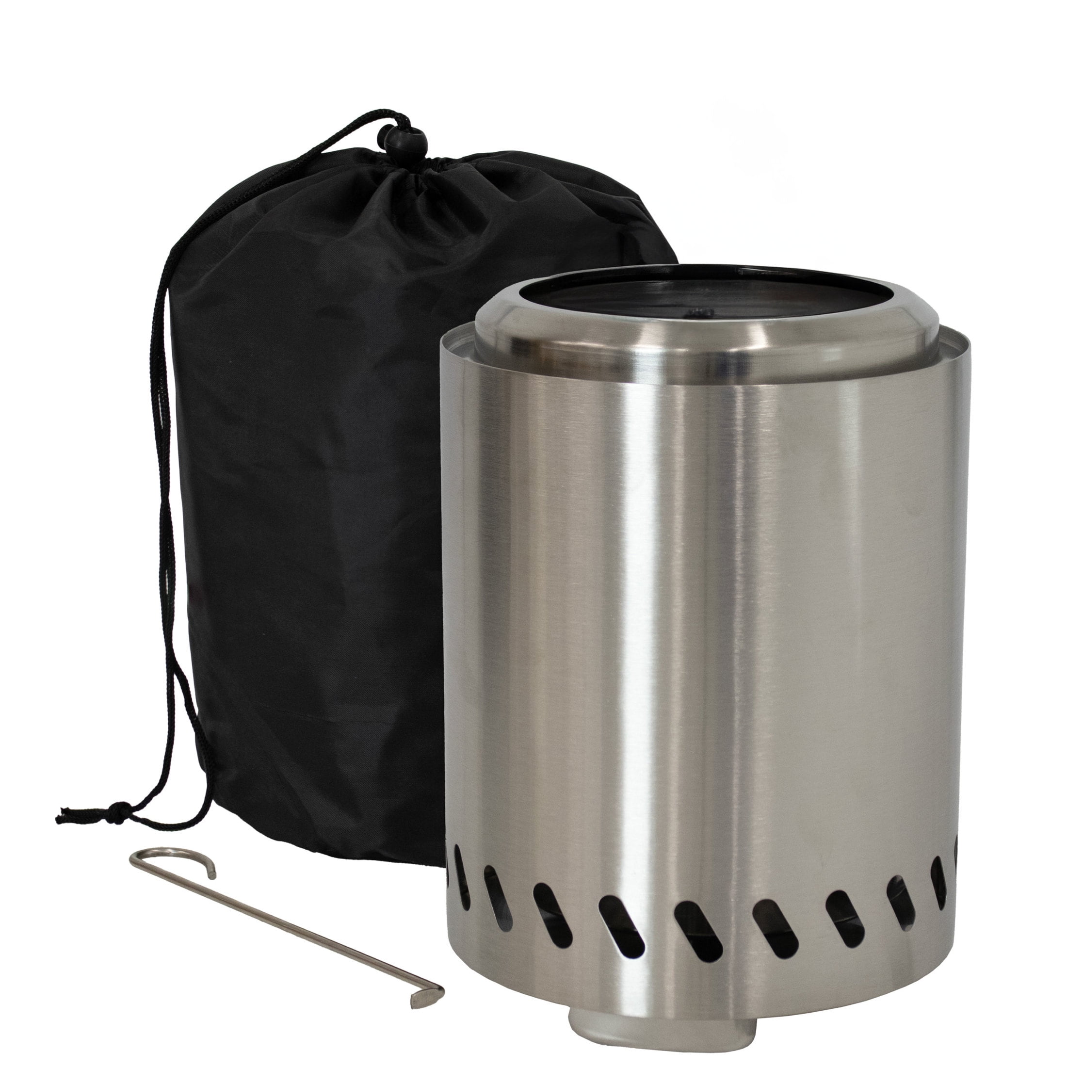 Compact Stainless Steel Smokeless Tabletop Fire Pit with Triple Burn Design