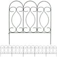 thumbnail image 1 of Sunnydaze Traditional 24" x 24" Black Steel Decorative Garden Fence Panels (5 Count), 1 of 7