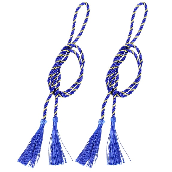 Sunnydaze Traditional Blue Rope Curtain Holdbacks (2 Count)