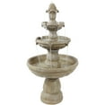 thumbnail image 1 of Sunnydaze Traditional Light Brown Fiberglass 3-Tier Outdoor Water Fountain, 1 of 14