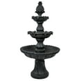 thumbnail image 1 of Sunnydaze Welcome Traditional Deep Espresso Fiberglass 3-Tier Outdoor Water Fountain, 1 of 12