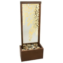 Sunnydaze Wisteria Vines Zinc Outdoor Water Fountain with Lights