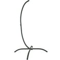thumbnail image 1 of Sunnydaze X-Base Powder-Coated Steel Hanging Egg Chair Stand with Curved Legs - Gray, 1 of 6