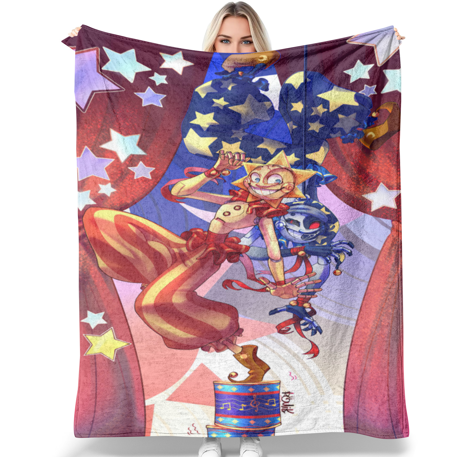 Sunnydrop Moondrop Fnaf Security Breach Velvet 40IN*30IN Blanket