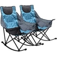 Mama Rocker Portable Sunnyfeel 2pk Heavy Duty Oversized Rocking Camping Chair, Foldable ...