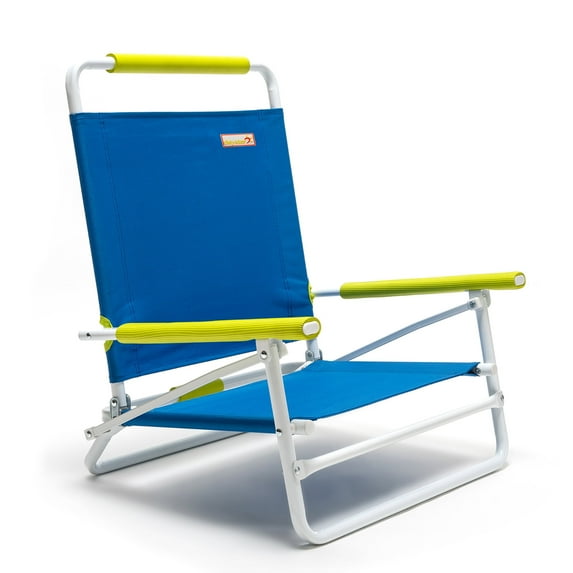 Sunnyfeel Lightweight Beach Chair with Armrest, Navy Blue