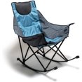 thumbnail image 1 of Sunnyfeel Heavy Duty Oversized Rocking Camping Chair, Foldable Portable Lawn Rocker with Side Pocket & Carry Bag for Outdoor, Picnic, Patio & Backyard, Blue, 1 of 8