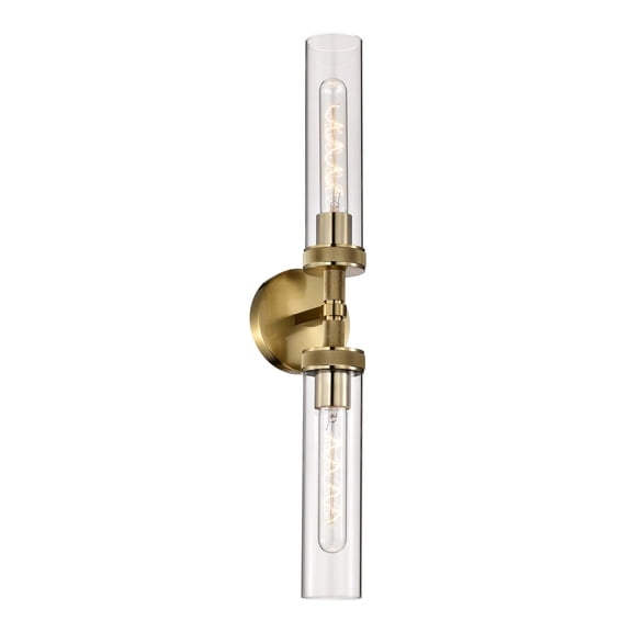 Sunnyin 2-Light Vanity Light Linear Gold Wall Sconces for Bathroom