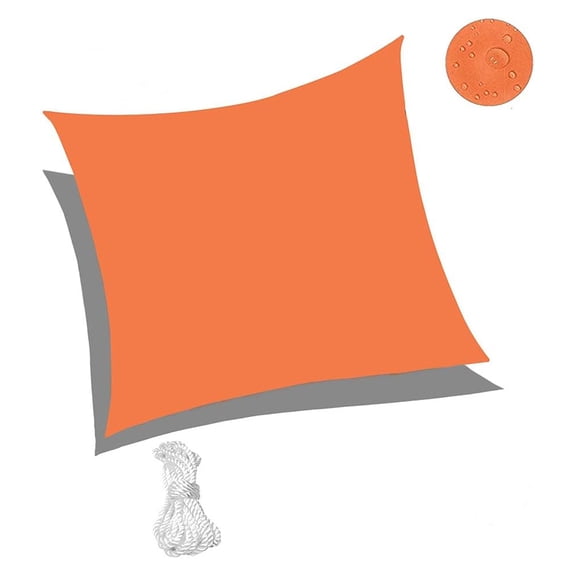 Sunnykud 10'x10' Sun Shade Sail Waterproof Orange Square Canopy Awning Perfect for Outdoor Garden Patio Backyard Activities