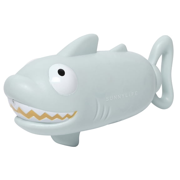 Sunnylife: Animal Soaker - Shark Pastel Blue - Water Squirter Pool Toy, Hand Pump Action, Soaker Blasts Up To 21', Beach-Bath Tub-Water Play, Kids 3+