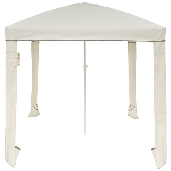 Sunnylife: Beach Cabana - Cream & Sage - 78x78x90" Outdoor-Park Shade Tent, Fabric Legs, Sand Feet, Pole Center, UPF50 Sun Protection, Carry Bag