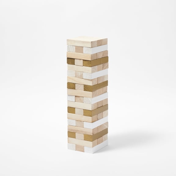 Sunnylife Giant Wood Jumbling Tower Gold