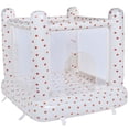 thumbnail image 1 of Sunnylife: Inflatable Bounce House - Poppy the Peach - Cream & Pink Fruit Character Design, Netted Mesh Sides, In-Outdoor Play Center, 55x50", Kids 3+, 1 of 10