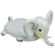 Sunnylife Kids Ride-On Float - Eli the Elephant - Grey Pool & Water Sit On Inflatable, Animal Shaped Lounger, 2 Grab Handles, Beach Play Toy, Ages 6+