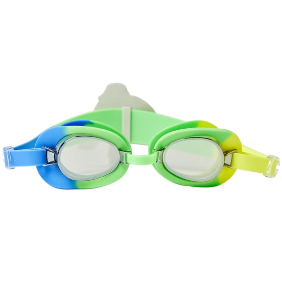 Sunnylife: Kids Swim Goggles - Eli the Elephant - 3D Jungle Animal On Band, 380 UV-Protected Anti-Fog Lenses, Adjustable Fit, Pool & Water Accessory