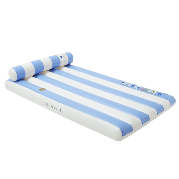 Flat Inflatable Sunnylife: Luxe Lilo - Blue Stripe - 70 x 41