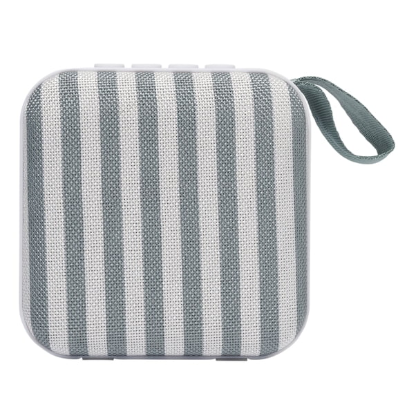 Sunnylife: Portable Travel Speaker - The Vacay Olive Stripe - Mini Size 3.5 x 1.7 5 x 3.5", Micro USB, 1-2hr Play Time, Bluetooth, Wireless Connection