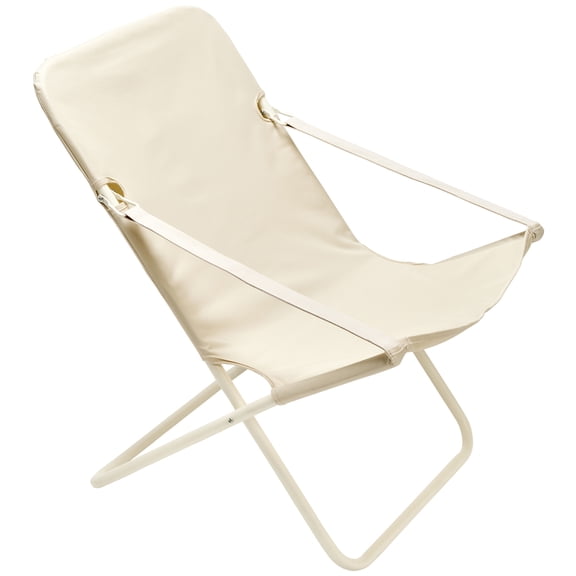 Sunnylife: Sun Chair - Casa Cream - Water Resistant Fabric, Metal Frame Lounger, Folding & Portable, Pool-Beach-Sand-Park, Poolside & Outdoor Seating