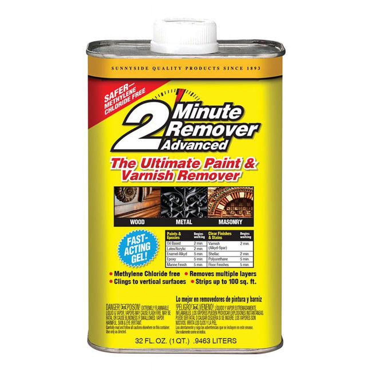 Sunnyside 63532 2-Minute Remover Advanced Paint & Varnish Remover Liquid,  Quart 