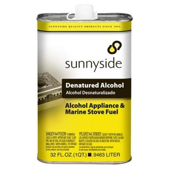 Sunnyside Denatured Alcohol Liquid Fuel, Quart, 2 Pack