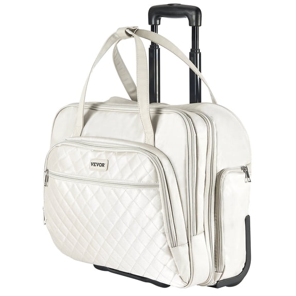 Sunnyway Rolling Laptop Bag 15.6 Inch Wheeled Computer Bag for Women & Men Black/White/Gray