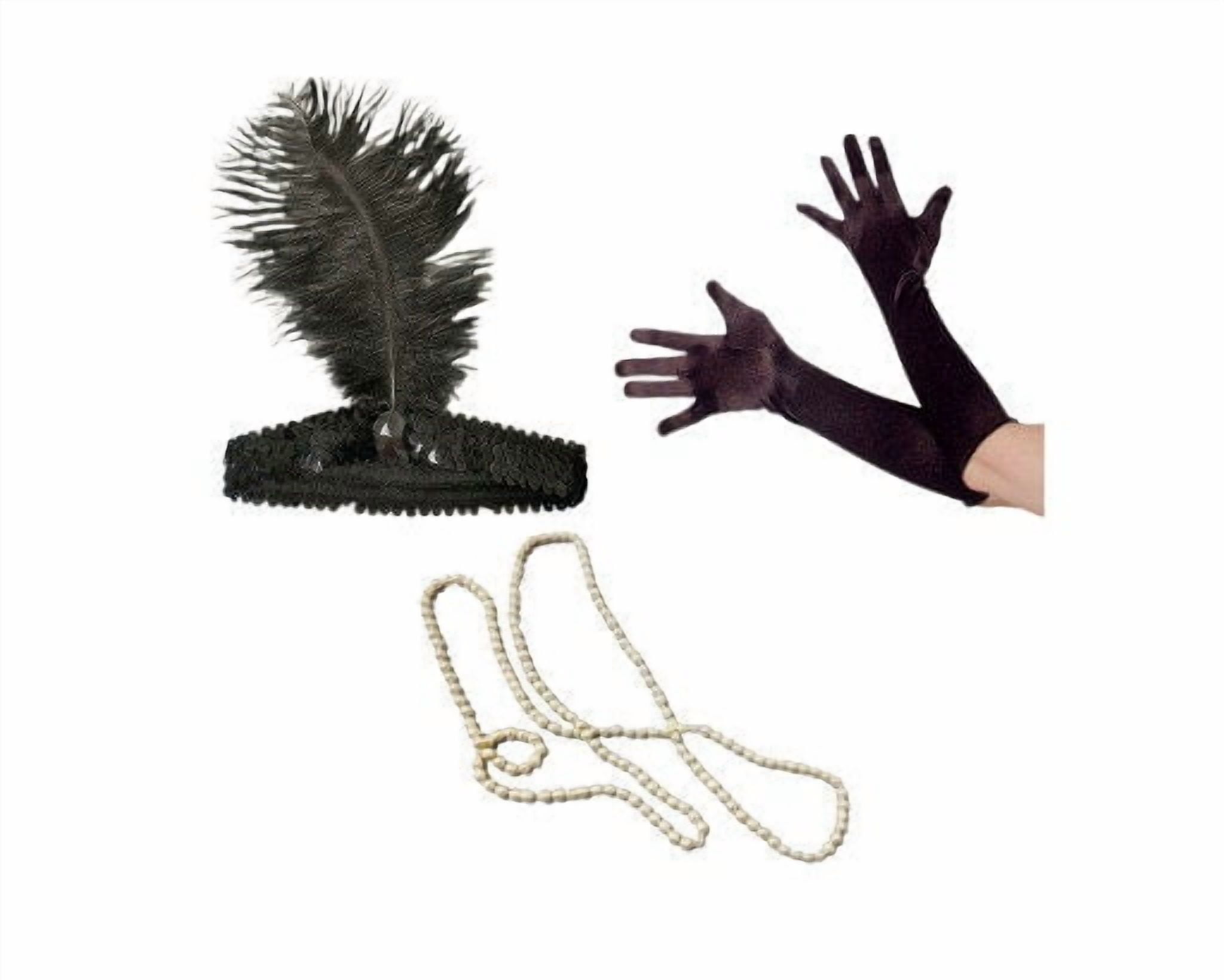 Sunnywood 1920s Flapper Costume Accessories Set - Feather 