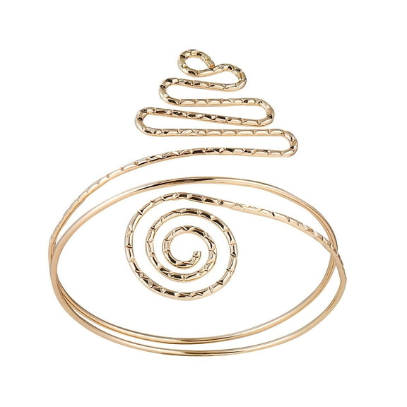 Sunnywood Gold Egyptian Arm Cuff Bracelet for Women, Greek Roman Upper Armlet for Costumes and Renaissance Faires