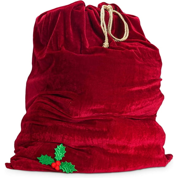 Sunnywood Santa Drawstring Gift Bag in Red