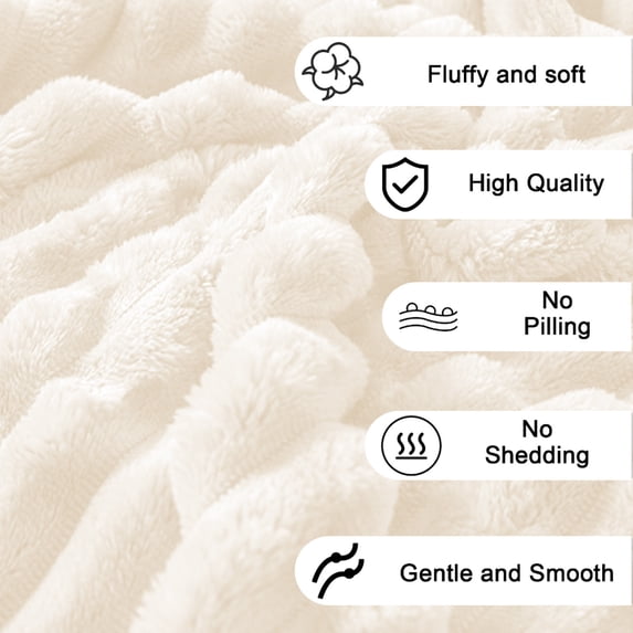 Sunocda Throw Blanket, 70x100CM Extra Large Super Soft Thick Double Layer Raschel Fleece Blanket - Solid Color Velvet Throw Blanket for Couch Bed Sofa Home Decor