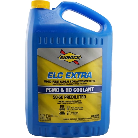 Sunoco Full Strength Automotive Antifreeze/Coolant, 1 Gallon - Mixed Fleet Formula