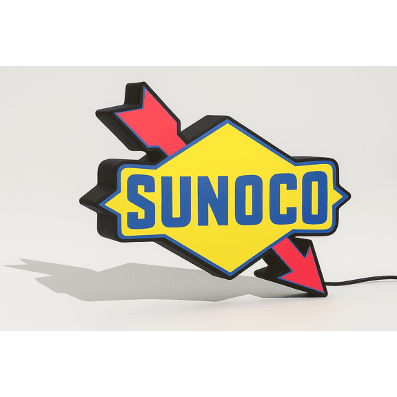 Sunoco Gasoline Sign - Approx. 9" Wide -
